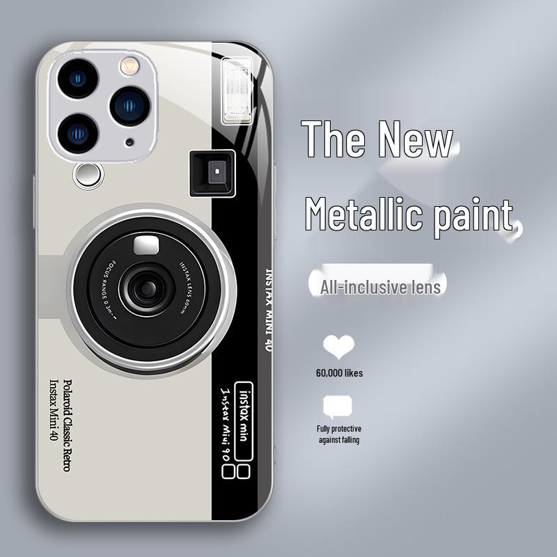 

Футляр для камери Apple 15/Pro/PLUS із повним покриттям і захистом від падіння для рідкого скла 11Pro. iPhone 16 Pro Max срібний