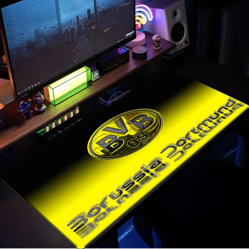 Podkładka pod mysz Borussia Dortmund, gumowa podstawa, mata na biurko do e-sportu, podkładka pod mysz dla graczy i do użytku biurowego, biurko gamingowe, łatwa do czyszczenia mata