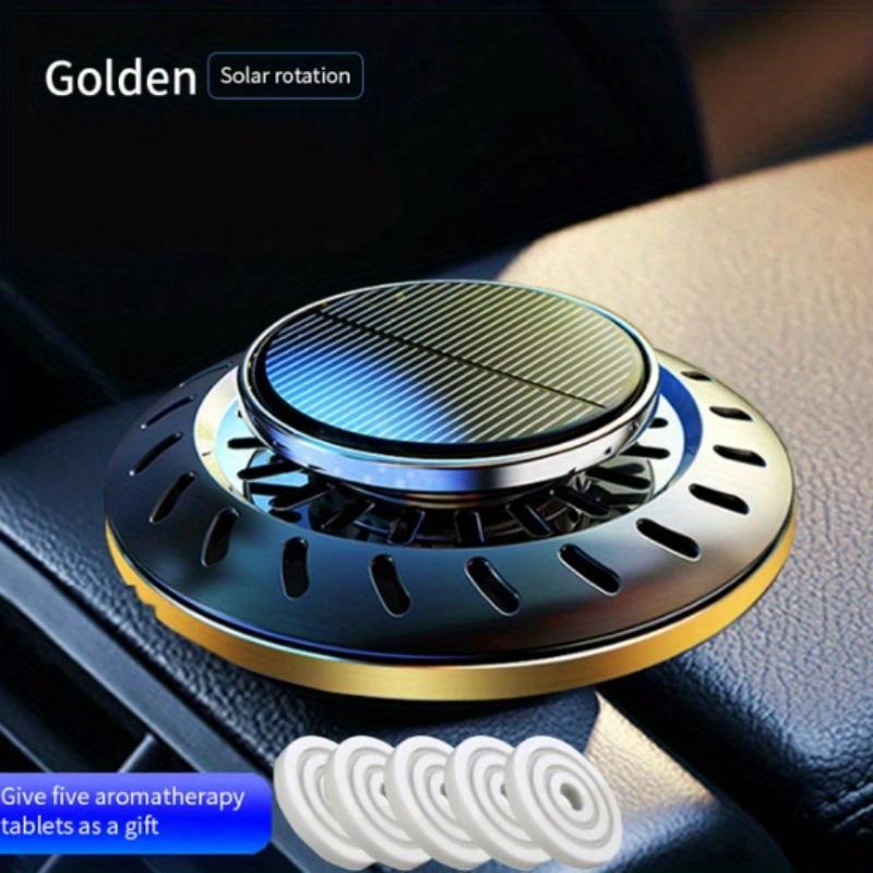 

Автомобильный ароматизатор на солнечной энергии, вращающийся на 360° НЛО, автопарфюм для интерьера, креативный освежитель воздуха, автоматический очиститель воздуха, подарочная коробка, декор автомобиля золотой