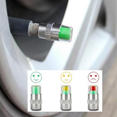 4 Teile/satz Autos Reifen Monitor 3 Luftdruck Alarm Farbe Anzeige Reifen Ventil Kappe Gauge