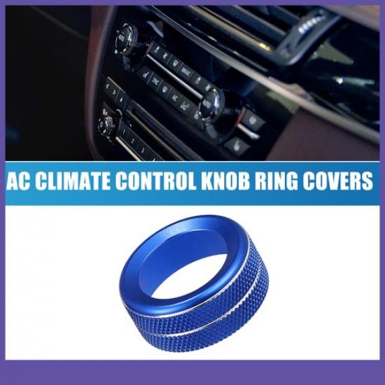 Car Media Volume Tune Button Cover TWO  for Toyota 4Runner 2010- Blue