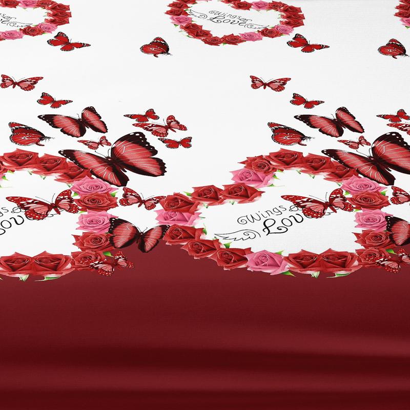 1 Simple Modern Butterfly Printed Matte Fitted Sheet, Bedroom Printed Bed Cover, Bedding (Excluding Pillowcases)