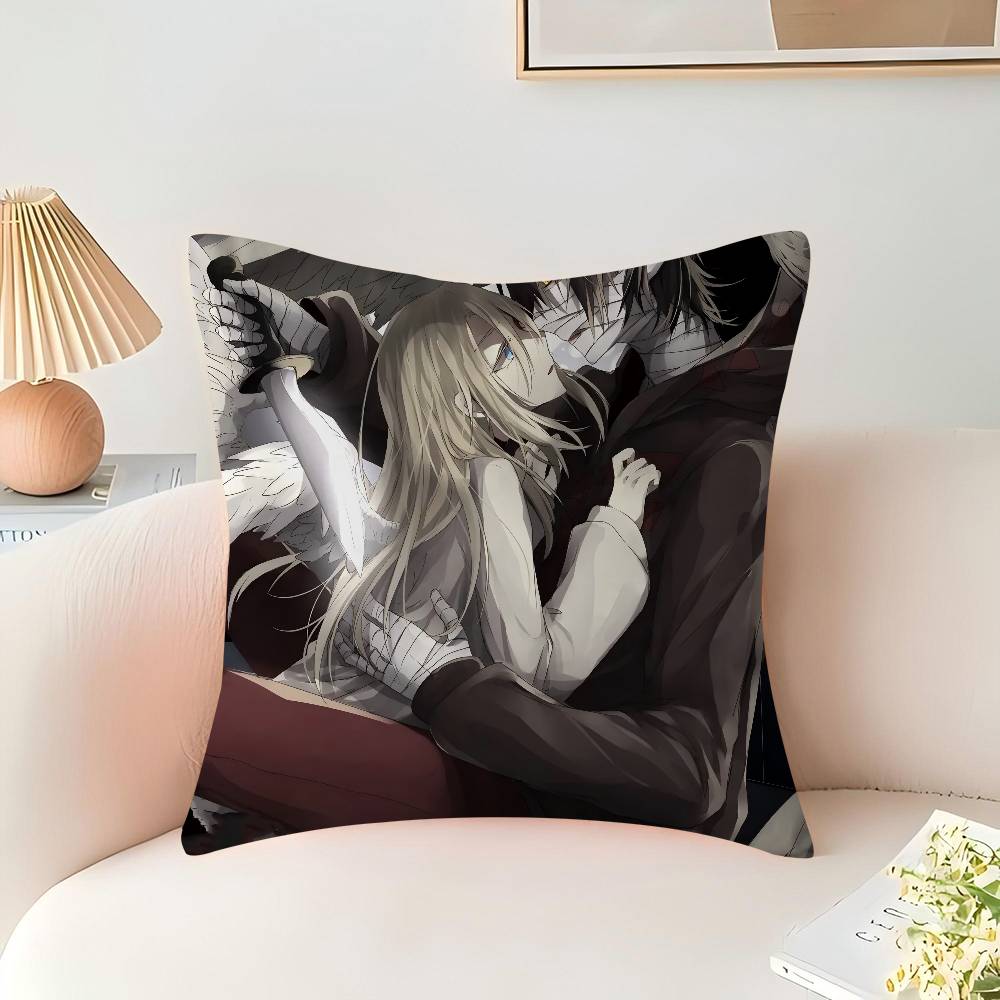 Anime Angels-of-Death Cushion Cover Inches Farmhouse Decor Home Throw Pillow Covers for Couch Decorations