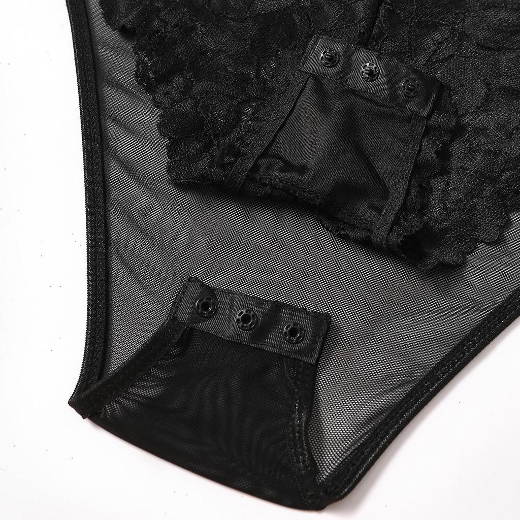 Europäischer & Amerikanischer Spitzenbesatz Mesh Rückenfreier Body 60427 - Sexy & Figurbetont