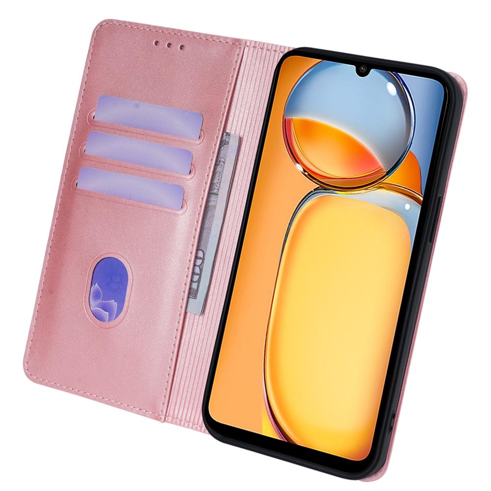 Business Leather Phone Case for Xiaomi Redmi 13C 13R 12 12C 11A 9A 9AT 9 9C NFC Magnetic Wallet Case Flip Cover with Cover Stand