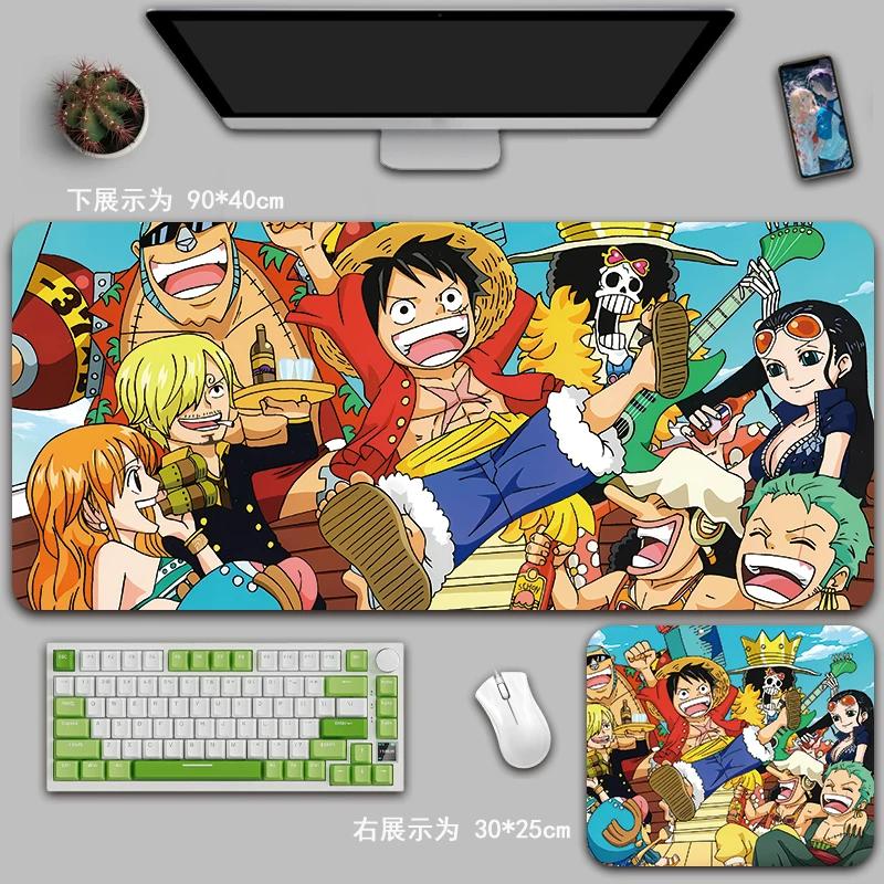 Cartoon Anime ONE PIECE Mouse Pad Oversized One Piece Roronoa Zoro Monkey D. Luffy Animation Game Office Computer Desk Mat Two-dimensional Peripheral