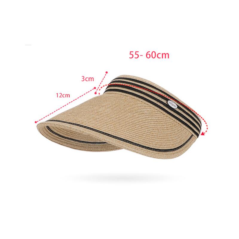 Straw Empty Top Hat Summer Outdoor Travel Sun Hat Women's Big Brim Sun Hat