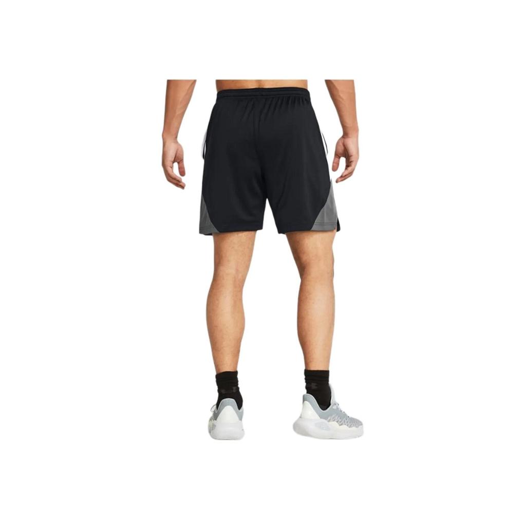 Under Armour Curry Splash Shorts Letter Pattern Print Drawstring Mid Rise Fitted Casual Shorts Men shorts Black 1380327-002