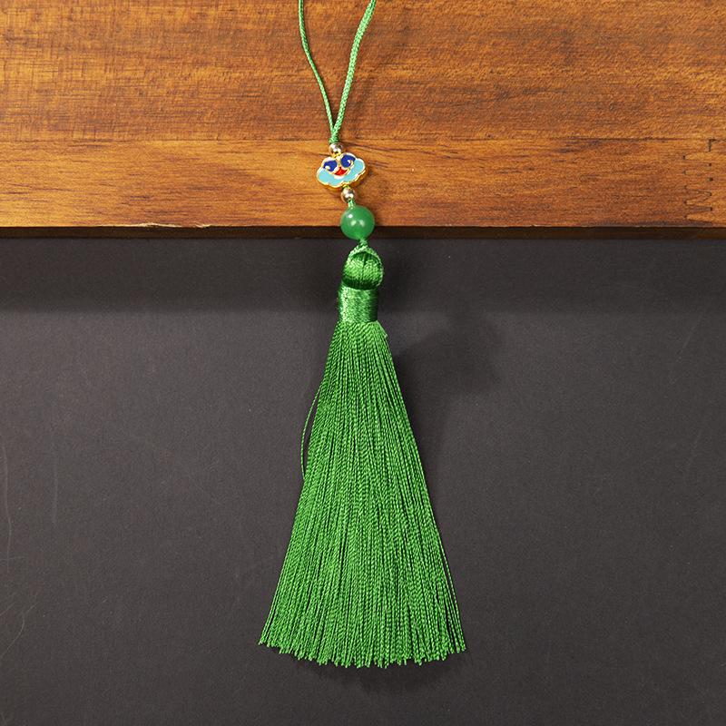 10cm Polyester Silk Tassels Auspicious Clouds Cap Fringe for DIY Crafts Bag Clothing Accessories Curtains Home Decoration 5PCS