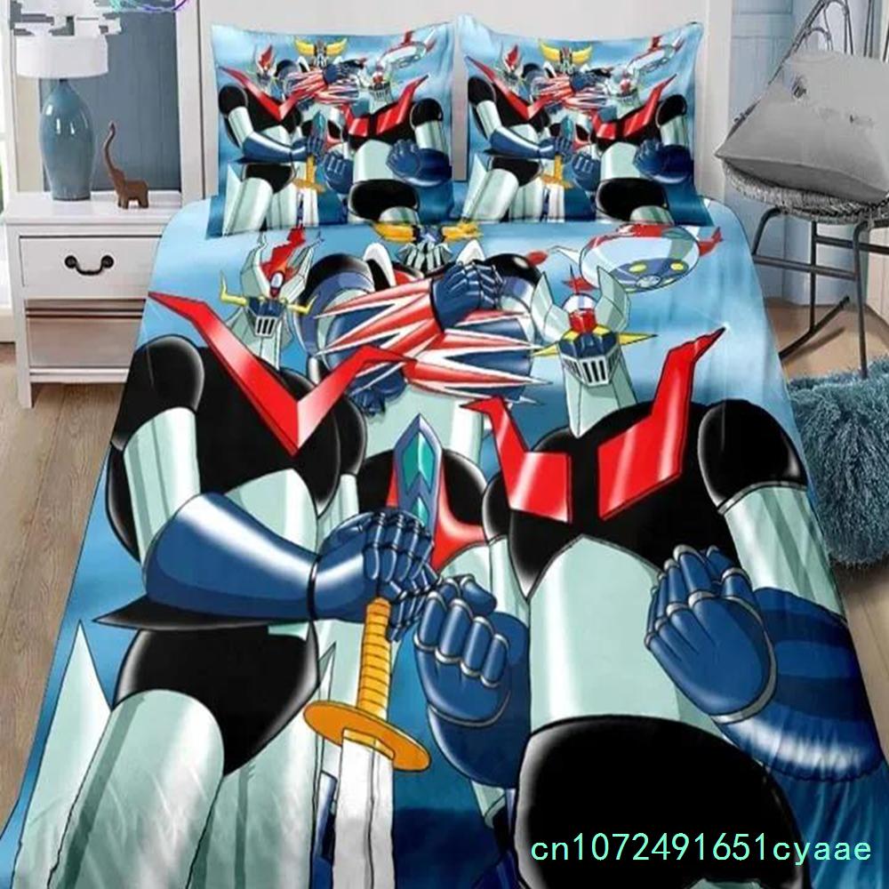 Mazinger Z UFO Robot Grendizer Bedding Set Bedroom Soft Modern Bedspreads Comefortable Kids Duvet Cover Quilt Cover Pillowcase