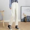 Fashion Women Plus Velvet Loose High Waist Casual  Jeans Straight Pants