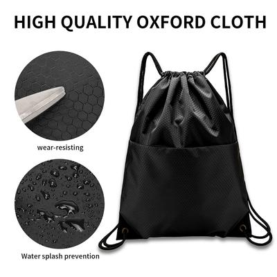 Drawstring Backpack Waterproof Rope Basketball Volleyball Bag Sports Fitness Zipper Backpack Men and Women Outdoor Sports Bag