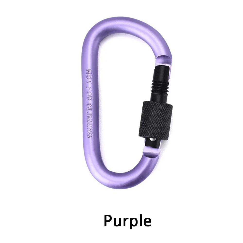 10pcs Carabiner Hooks Outdoor Travel Camping Buckle Clip Aluminum Alloy Survival Snap Hook Gear.