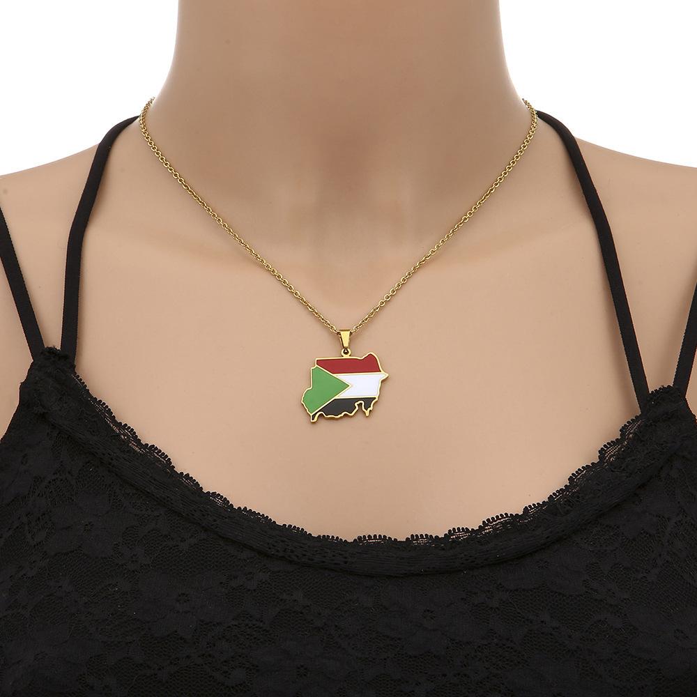 Map Necklace, Fashionable Design Jewelry for Men and Women