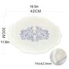 Silicone Oval Round Placemat Flower Embossed Large Lace Tablemat Non-Slip Korea Platter Mat Dining Dinner Tableware Cup Coasters