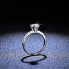 Fashion 1ct Real Moissanite Diamond Four Prong Ring Pure S925 Sterling Silver for Women Fine Jewelry Wedding Gift RI018