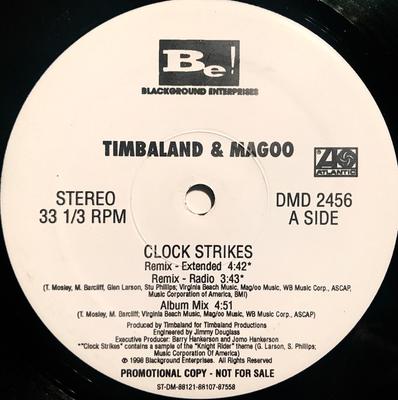12inch Record TIMBALAND & MAGOO, SKILLZ - Clock Strikes (Remix) DMD2456 Atlantic, Black 1998 US Rap & Hip-Hop/R&B Used