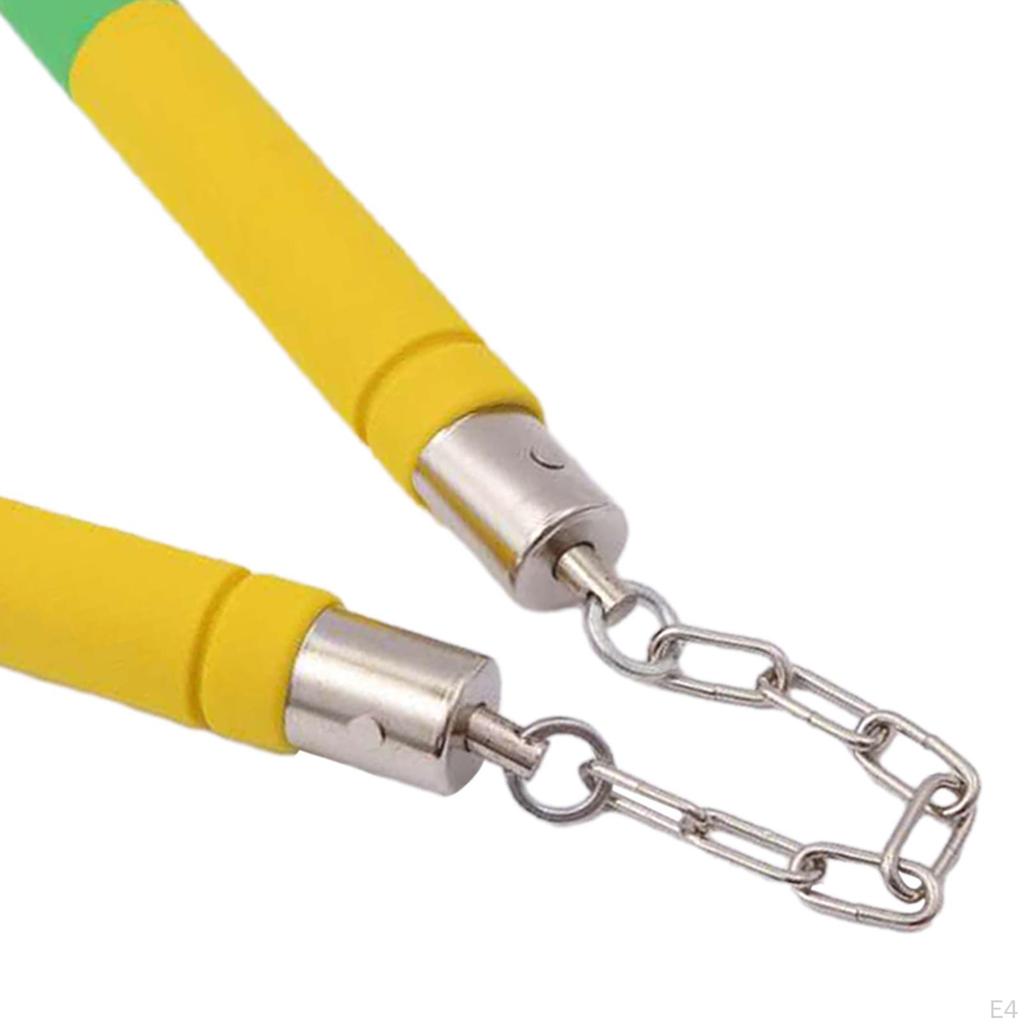 Foam Nunchucks for Kids Adults Toy Nunchakus Sports Practicing Taekwondo Black Yellow