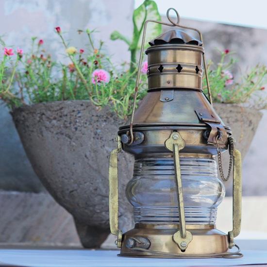 Handmade Burner Lantern, Burton Nautical Maritime Ship Oil Lamp Hanging Lantern with Dimmer Switch
