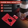 1 Set Guide Rail Adapter, Straight Line Milling Groove Aluminum Alloy Auxiliary Bracket with Limiter Compatible Most Router