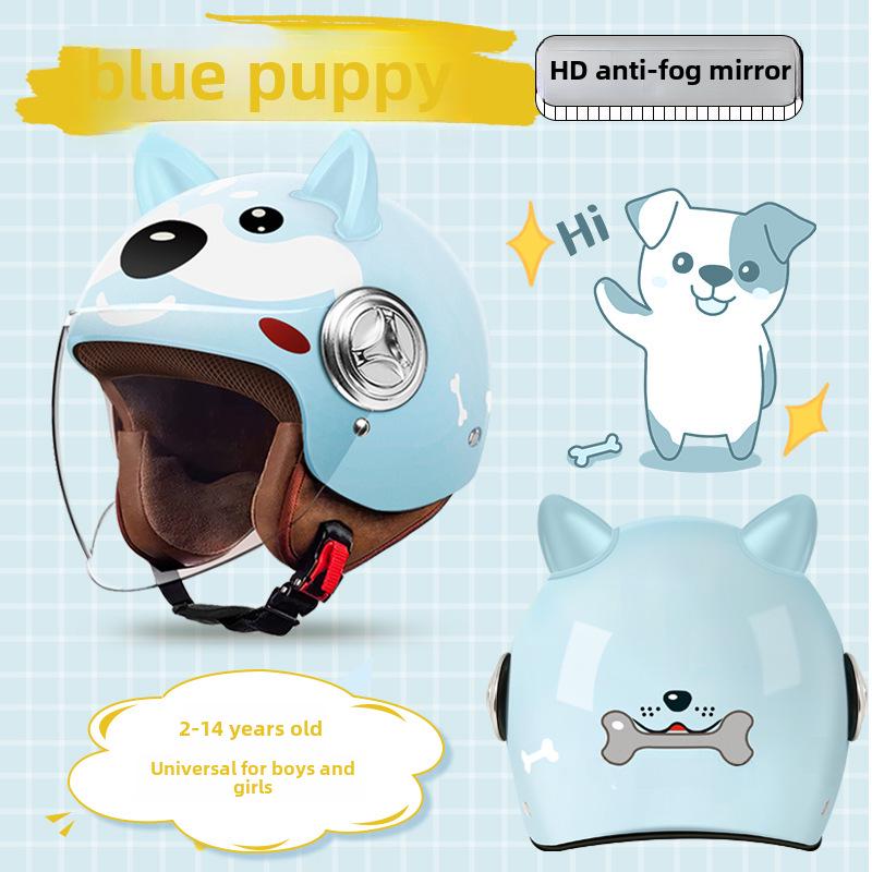 "3C Certified Kids' Winter Motorcycle Safety Helmet - Electric, Warm, Half-Helmet for Boys & Girls"