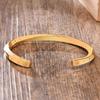 Cuff Bangle, Stainless Steel Twist Bracelet with Viking Symbol Jewelry