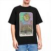 Psychadelic Tarot The Moon Apparel T-Shirt Men Women Neon Psychic Trippy Art Leisure Cotton Graphic Printed Tee Shirts