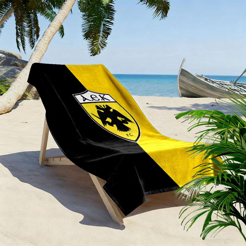 AEK FC Print Beach Towel, Large Soft Quick Dry Towel for Beach Camping Swimming