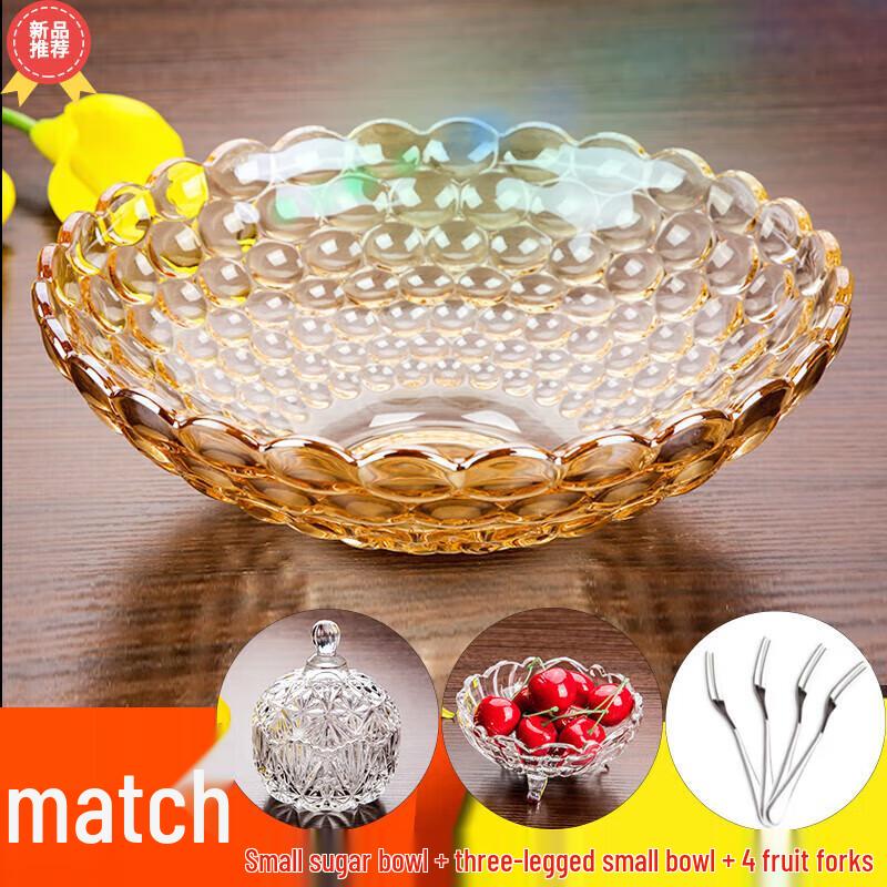 Huihuang European Crystal Glass Fruit & Candy Dish Set