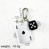 Creative Poker Game Multi Charm Keychain Pendant for Bag Backpack Accessories Acrylic Alloy Decoration