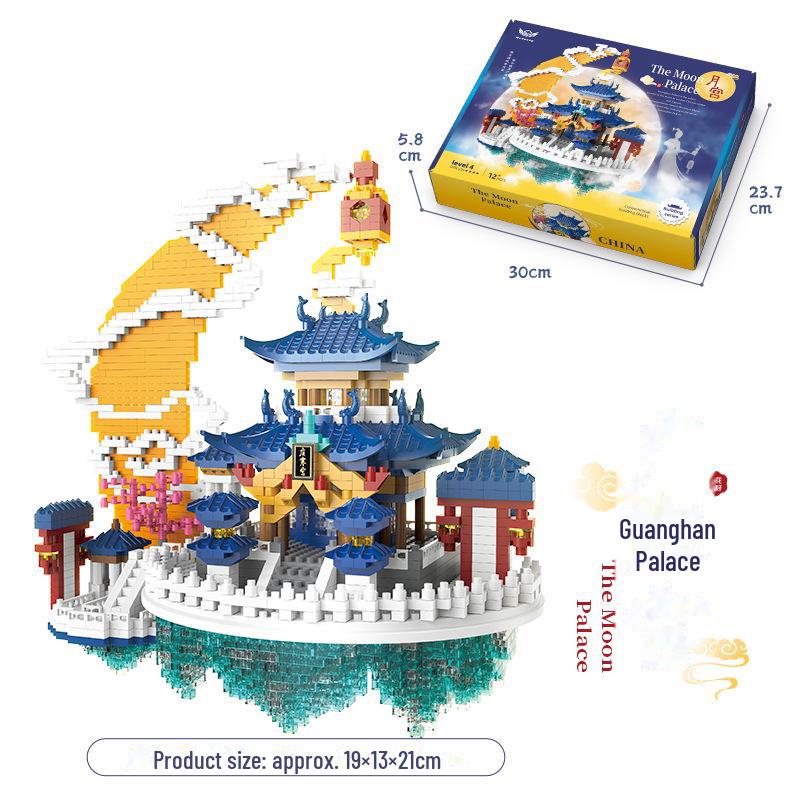 Guanghan Palace 3D Building Blocks: Great Wall, Tiananmen, Yellow Crane Tower, Suzhou Gardens.
