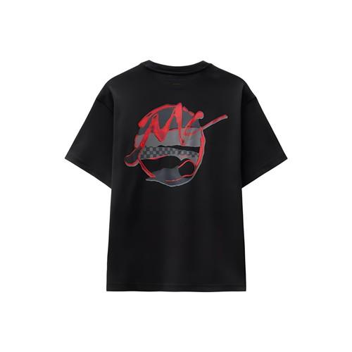 Nike Logo Printed Drop Shoulder Crew Neck Short Sleeve T-shirt, Black, Men's