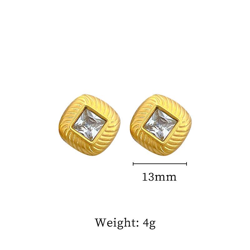 Fritillary Clover Minimalist Stud Earrings Cold Men'S And Women'S Earrings Personality Temperament Banquet Earrings