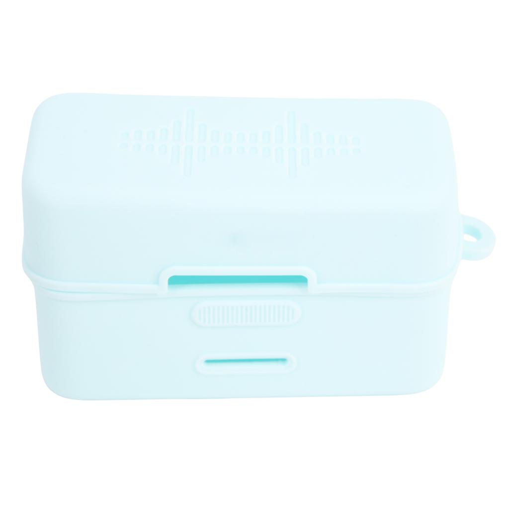 Mic Charging Case Protective Case Blue Anti Drop Anti Scratch Shockproof Silicone Microphone