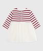Petit Bateau Dress Size 24 86cm A0EBV, Off-White/Red, Months,