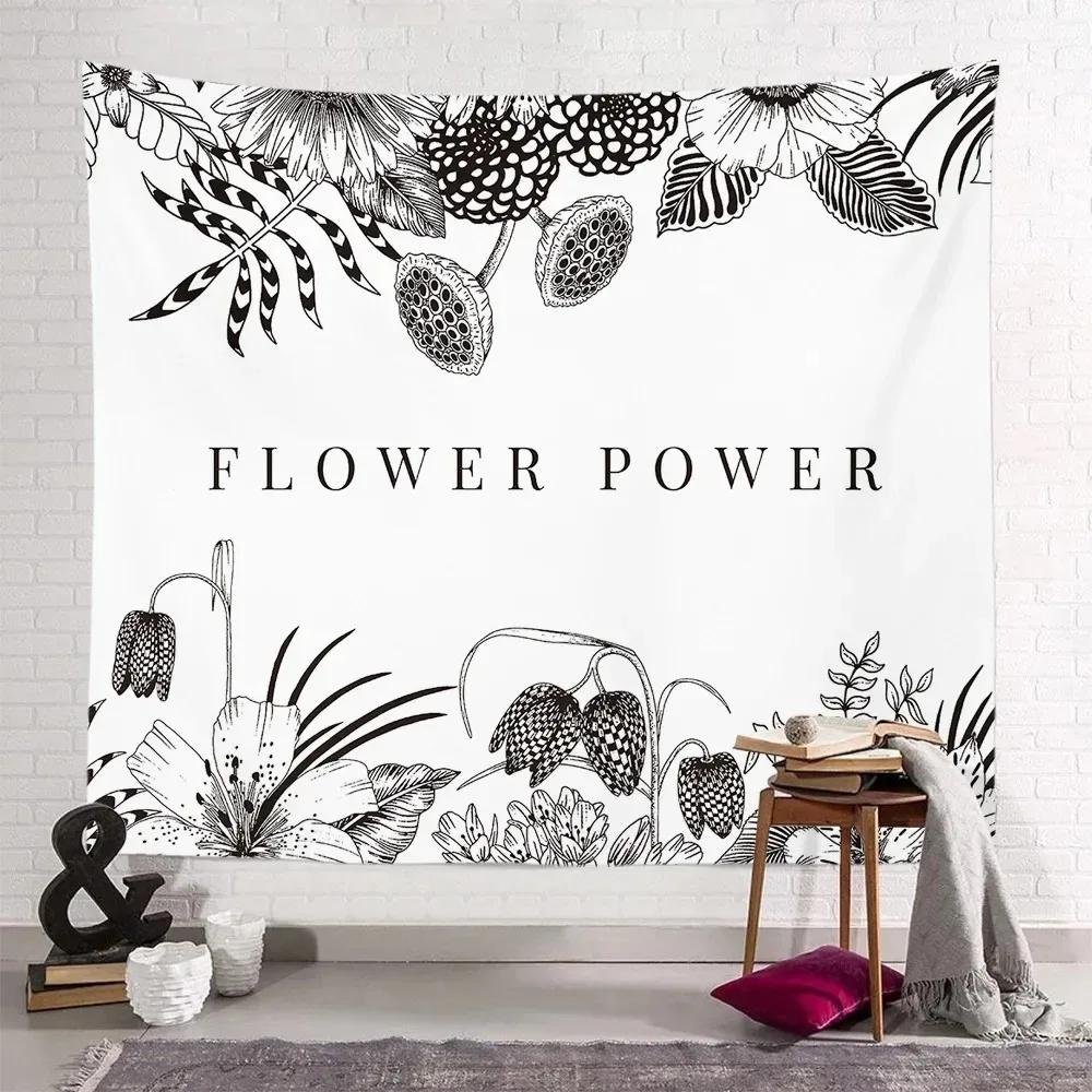 Botanical Art Tapestry Minimalist Design Unique Wall Decor for Living Room Perfect Gift for Plant Lovers