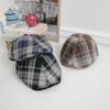Women's and Men's Check Hunting Cap Embroidered Hat