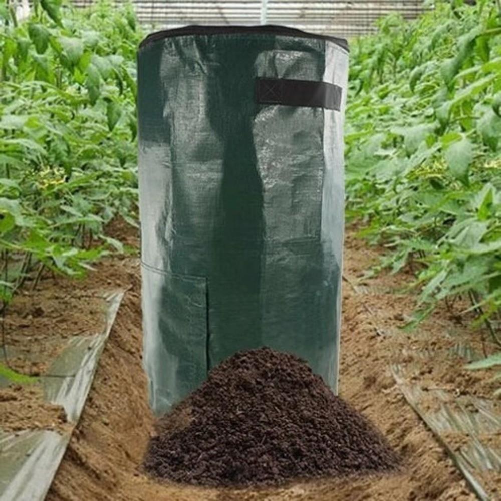 Sealed Compost Bin Bag Zippered Lid Refuse Composter Waste Collector Yard Garbage Bag  Grower