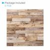 CoCud Dollhouse Floor Tiles, 3.94" Square, PU Self-Adhesive Miniature Dollhouse Wood Grain Flooring, Pair and Stick (Use: Dollhouse Decor), Pack of 4