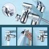 Stylish Chrome Finish Bathroom Faucet Multi-functional Universal Connected Faucet Durable Shower Spray Head Bathroom