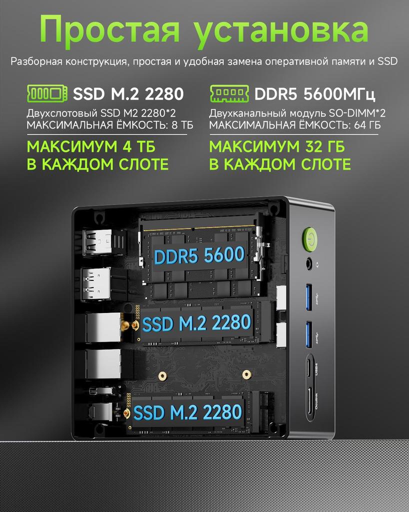 MINIPC GMK  K11   32G+1T SSD AMD Ryzen  9 8945HS AMD Radeon 780M  WINDOWS 11