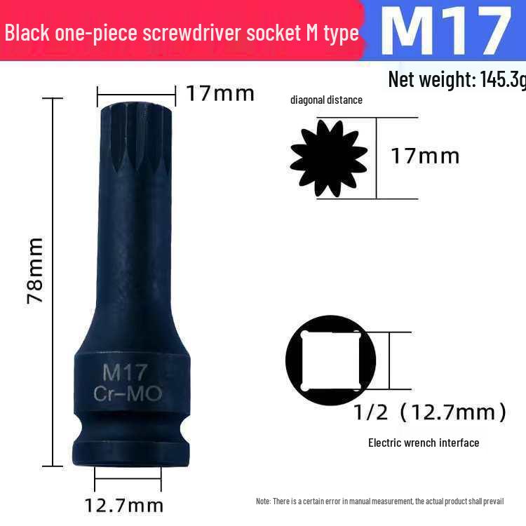 12-Punkt Torx Sechskant-Steckschlüsselsatz für pneumatische und elektrische Schlagschrauber – Schraubendreherbits für die Autoreparatur