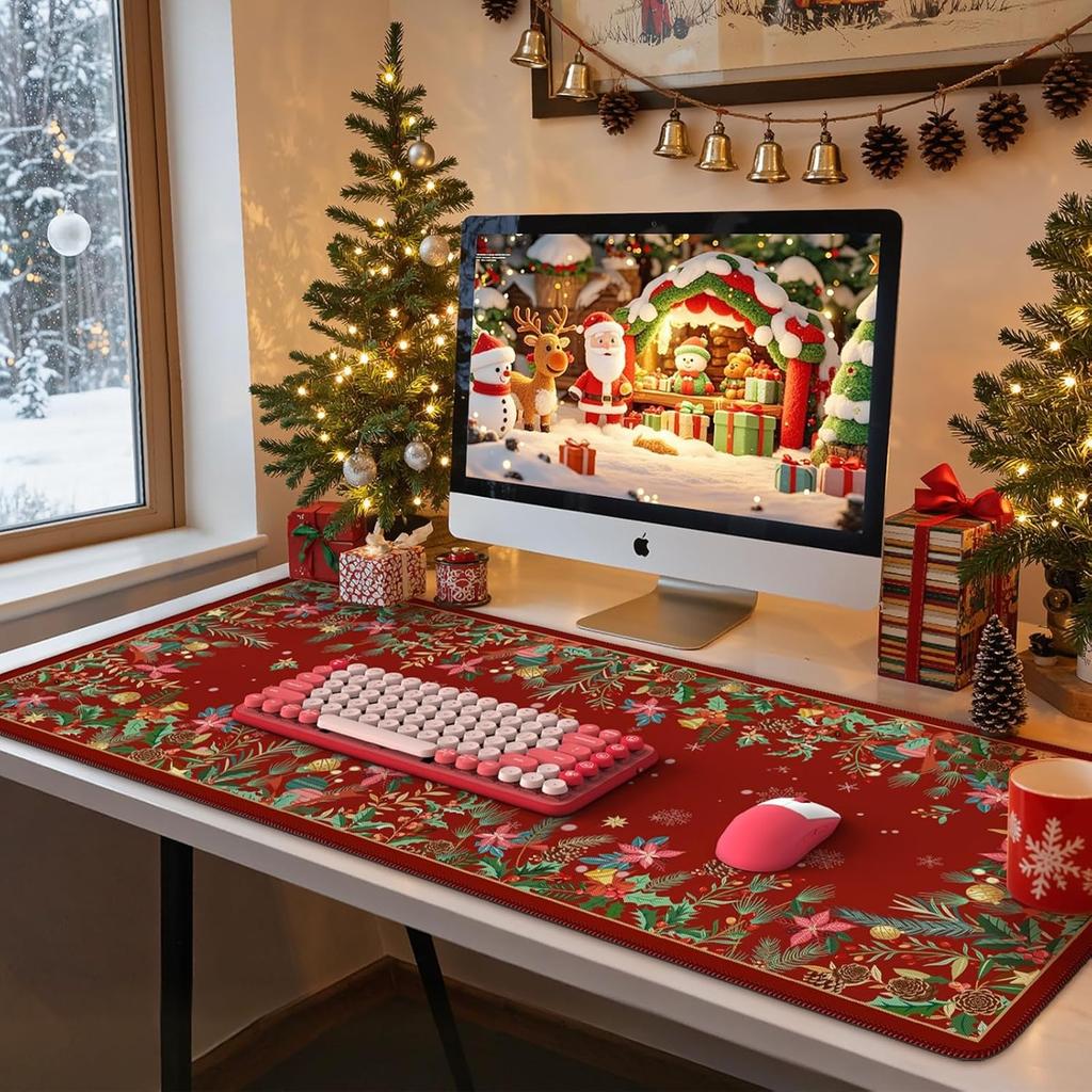 The Persian Retrostyle Large Mouse Pad With Rubber Antislip Lockstitch Craftsmanship Is Suitable For Laptop Games
