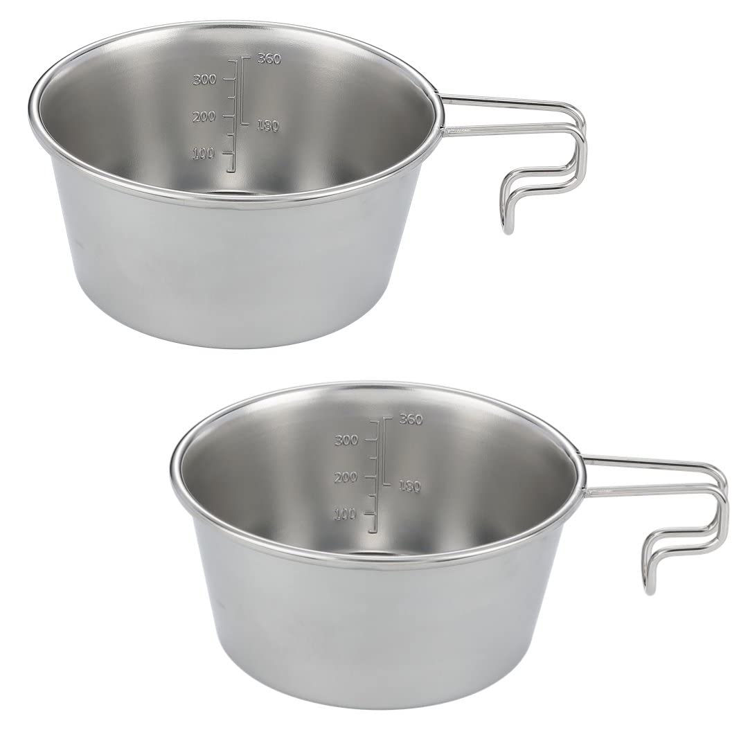 

[Amazon.co.jp Exclusive] NANGOGEAR (Nanko Camping Gear) Deep Sierra Cup, Stainless Steel #450, 2-Piece Set, 18-8 Stainless Steel, 21117 (S-360-2P)