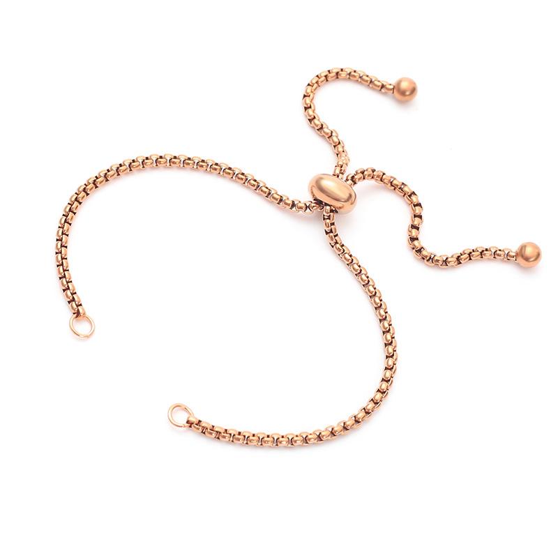 5 Stück/Los Neuer Titanstahl Ausziehbarer Stil Verlängerungskette DIY Schmuckherstellung Verstellbares Armband Zubehör Großhandel