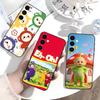 Cute T-Tele-tubbies Phone Case For Samsung Galaxy A73,A72,A71,A70,A53,A52,A51,Soft Silicone Black Cover