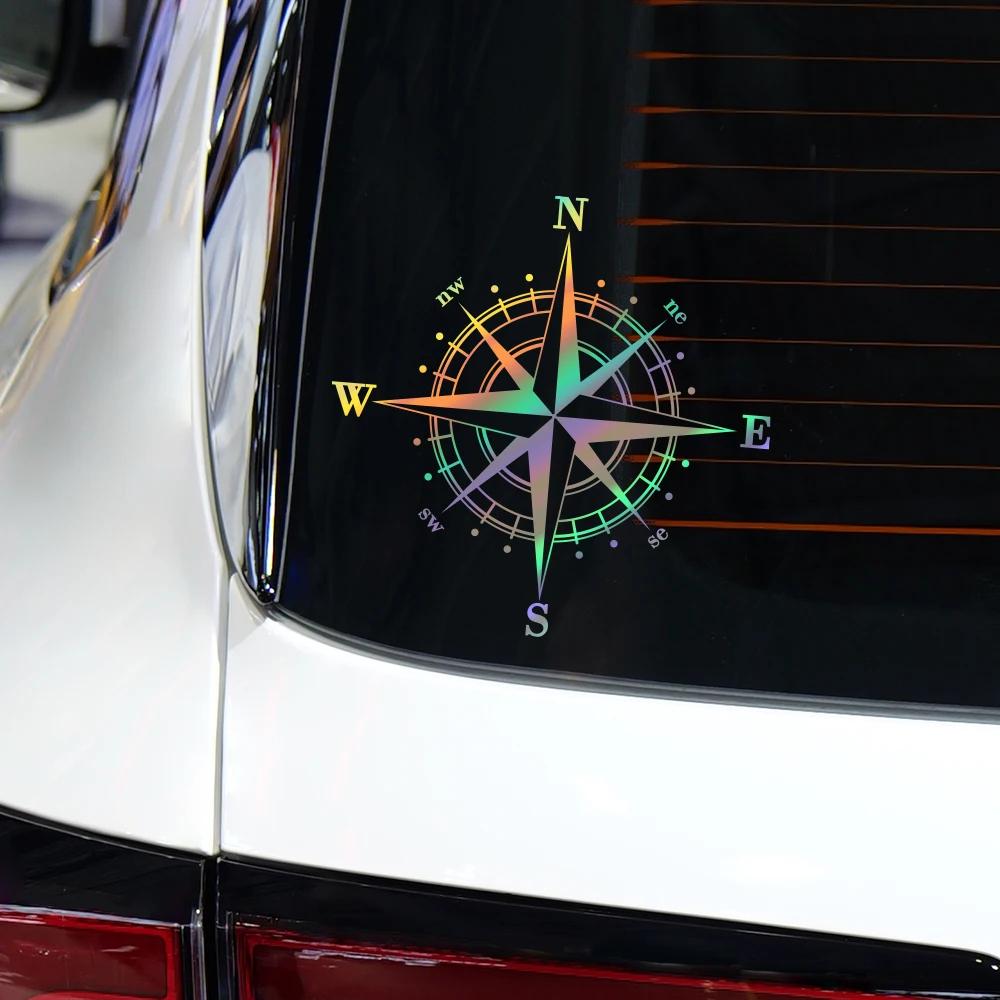 Navigate Compass Car Sticker Window Windshield Reflective Vinyl Decals Truck Motorcycle Vinyl Waterproof Sticker Accessories