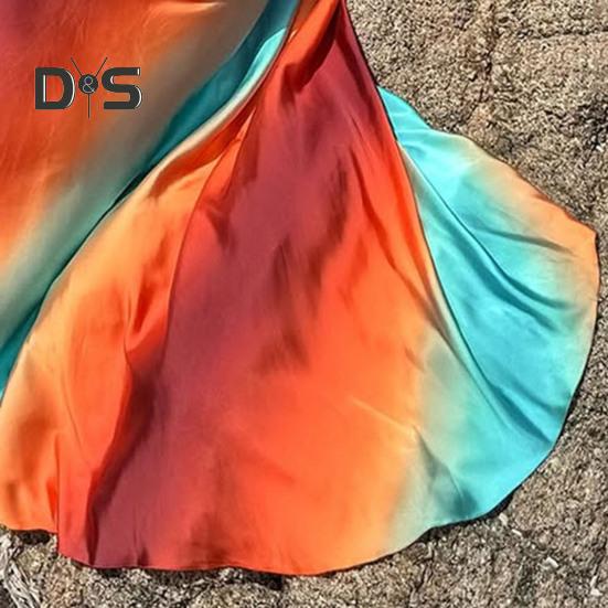 Sommer-Strandkleid, tief ausgeschnittenes, taillenbetontes, rückenfreies, ärmelloses, ausgehöhltes Urlaubs-Unterkleid, kontrastfarbenes A-Linien-Maxikleid