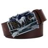 Stag Mode Ledergürtel Weißwedelhirsch Metallschnalle Rentier Gürtel Trend Elchkopf Stil Dekorative Tailleband Herren Geschenk Damen