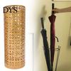 Stylish Umbrella Rack Stand Rustproof Corrosion Resistant Compact Design Rust-resistant Metal Hollowed Freestanding Round Holder Organizer Bin